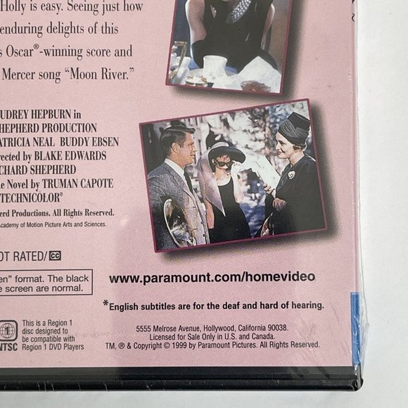 NEW Breakfast at Tiffany's DVD 1961 Comedy Drama Romance Audrey Hepburn - Picture 6 of 9